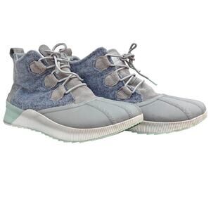 SOREL Women’s Size 11 Gray Wool Sneaker Boots NL4428-082 Lace-Up Comfort